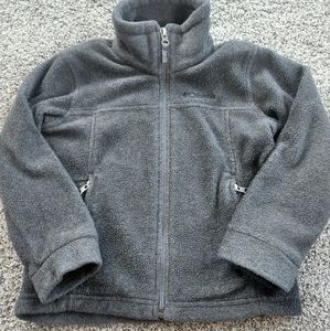 Kids grey fleece Columbia jacket xxs 4/5